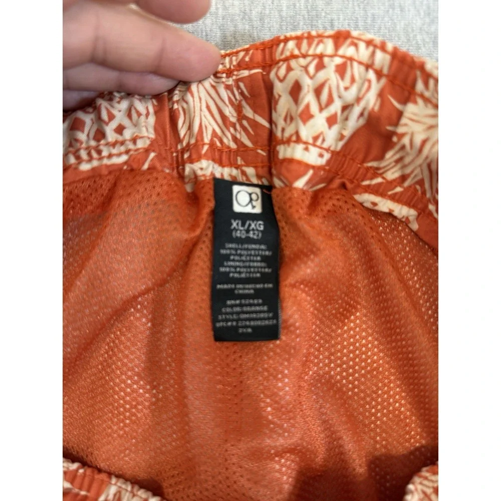 OP Ocean Pacific Shorts Men's XL/XG 40/42 Swim Trunks Orange Hawaiian Pineapple